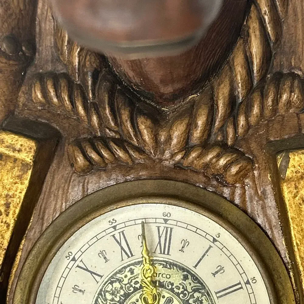 Vintage Horse Head Horseshoe Wall Clock Working German Wind Up Equestrian Decor